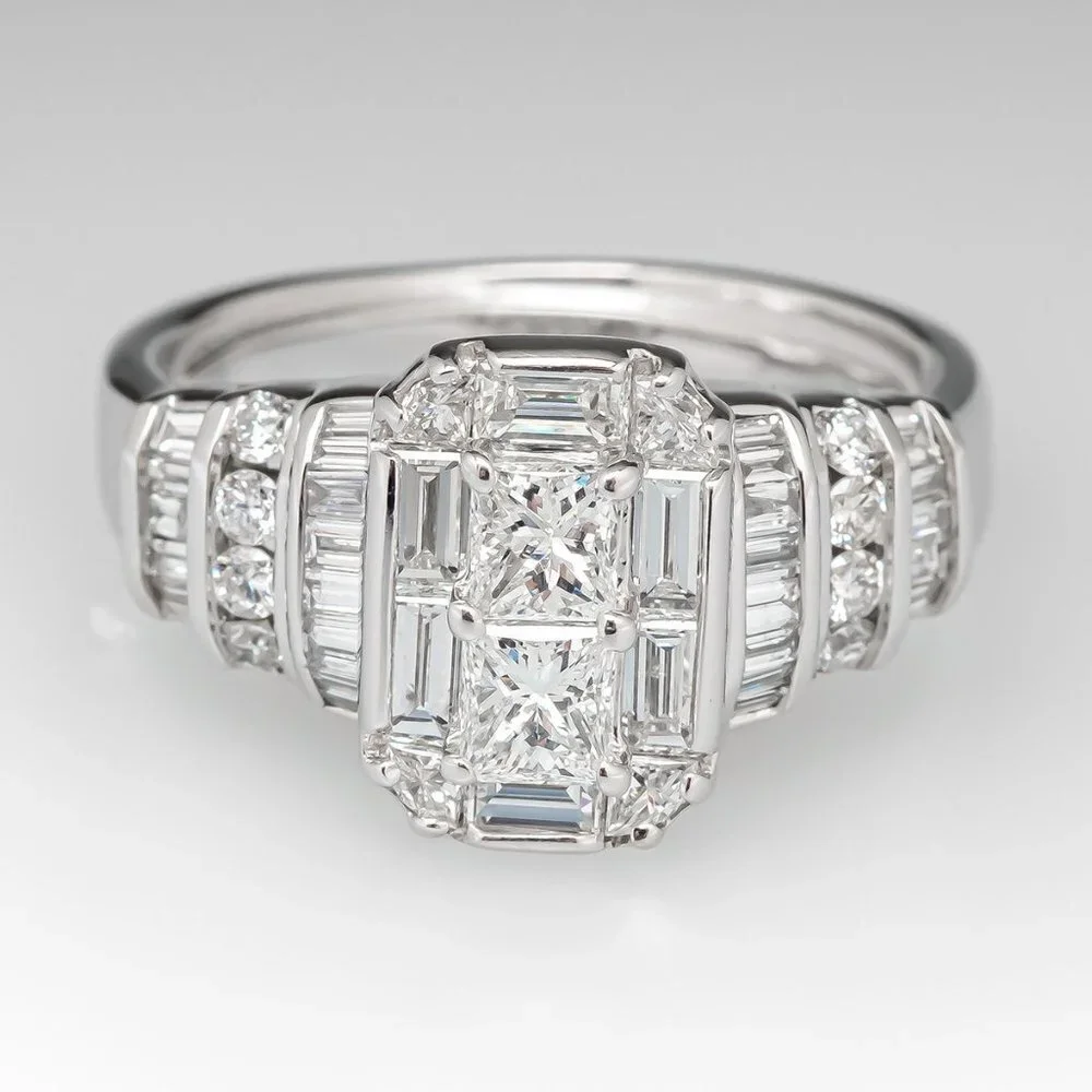 😍Beautiful CZ 925 Sterling Silver Wedding/Engagement Ring for Women, K977